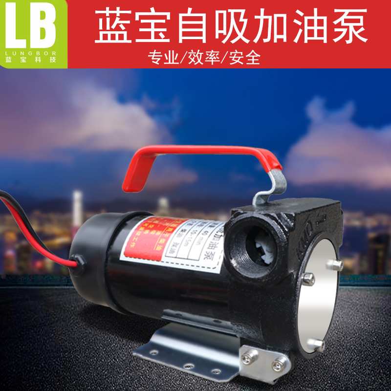 12V24V220V自吸泵正反转电动直流加油泵手动抽油泵柴油机吸油器
