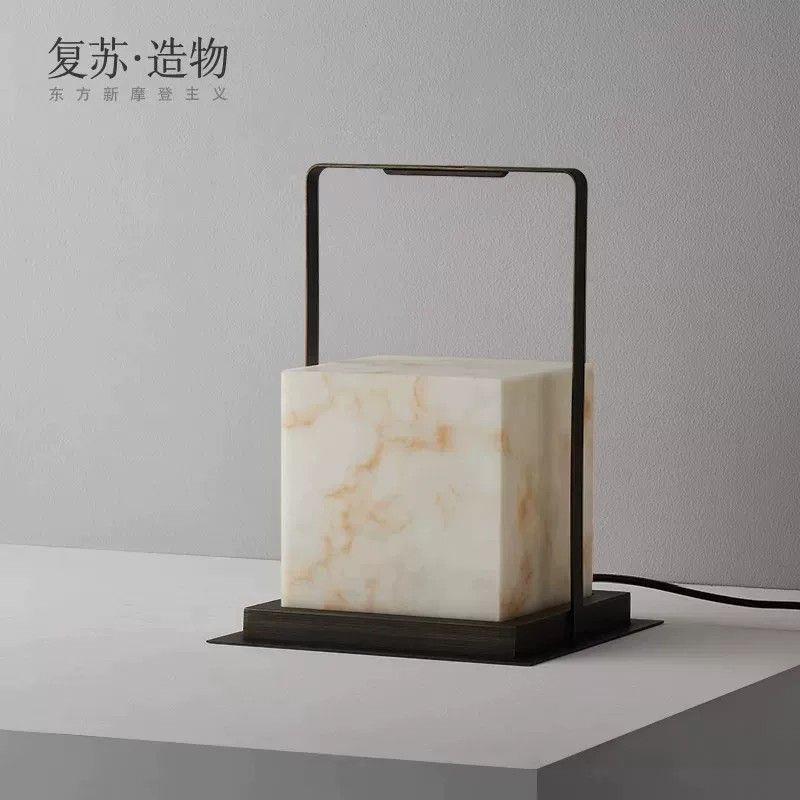 新中式云石台灯设计师复