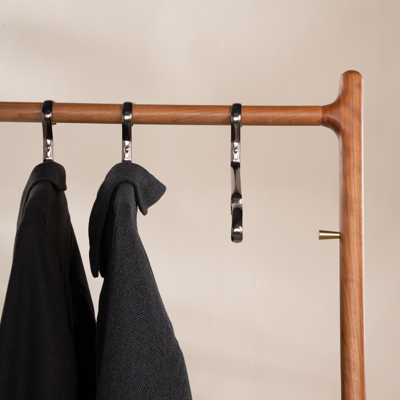 太空铝合b金衣架家用挂衣防滑无痕加长衣挂男士黑色金属晾衣服架