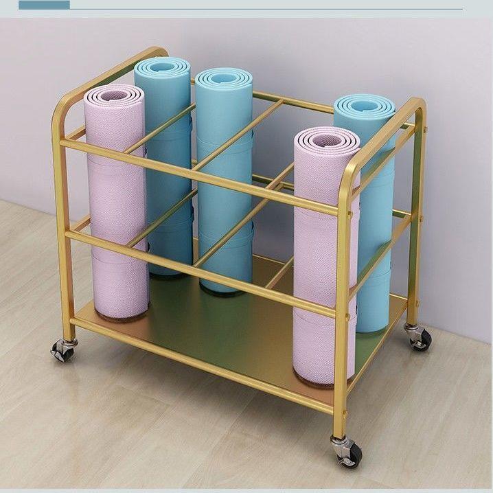 理可瑜伽垫收纳架子瑜伽馆健身房材泡沫ct#67814滚轴移动器落地整