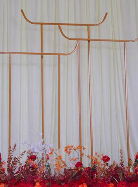 中式庆道具款背景屏婚风中国风舞台装式饰屏新风摆件中TB-64206铁