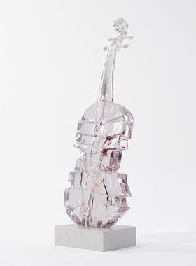 创意明树走脂术小提琴大摆件售楼透处会所酒店大堂STS-DS-1廊过道