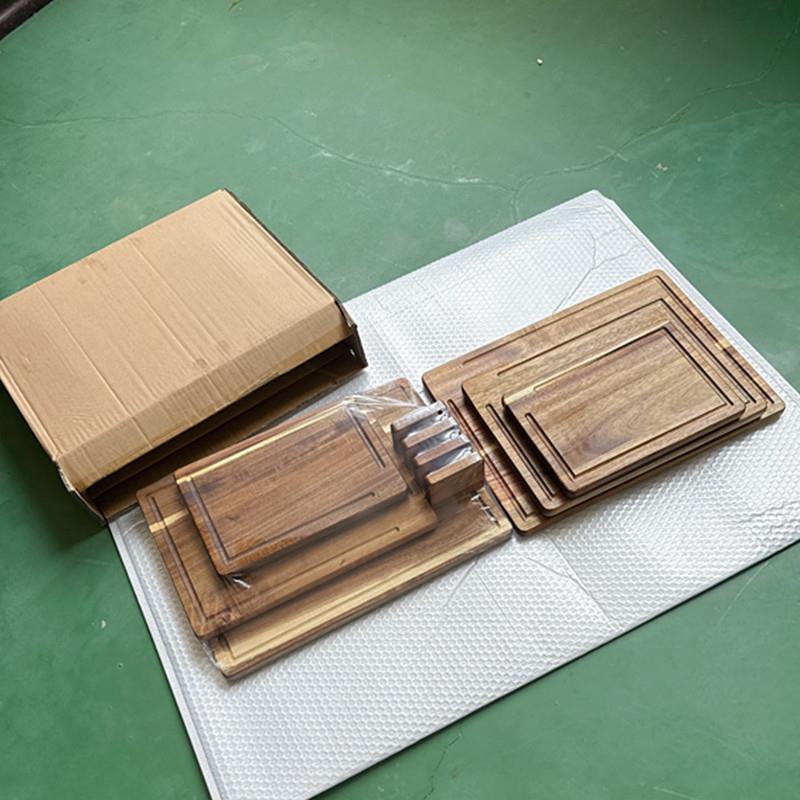 相思木砧板套装家用实木厨房加切双槽菜板厚枫木桦案板面带水揉面