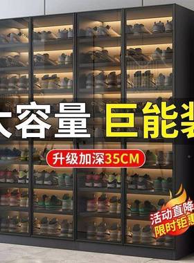轻奢鞋柜玻璃门量家用RES入户口大门储容收纳现代玄关阳台简约物