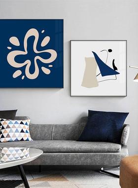 北欧B-795抽象蓝色板组画合挂现代风客厅饰画创意个性样房壁画艺