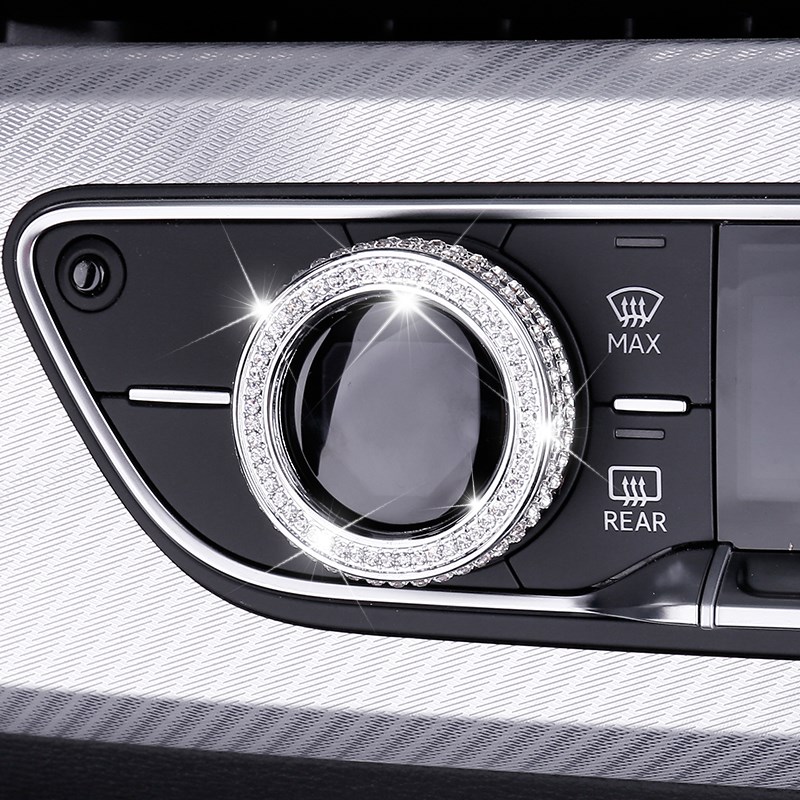 适用17-25款奥迪新A4L/A5内饰空调旋钮L钻贴装饰Q5L内饰改装配件