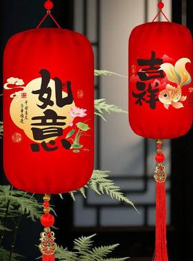 新笼年灯笼开装饰挂铺件春节商场店业场景UDT氛围布置冬瓜灯宫灯