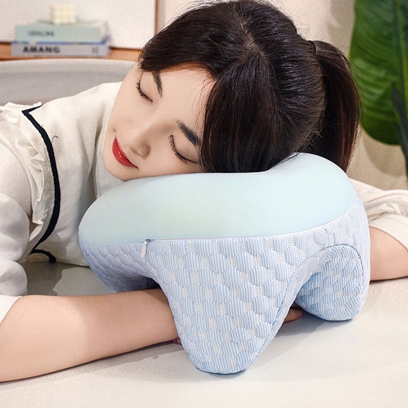 马卡龙小学生午睡枕趴睡枕睡觉y枕头工位仰睡颈枕午休神器2025新