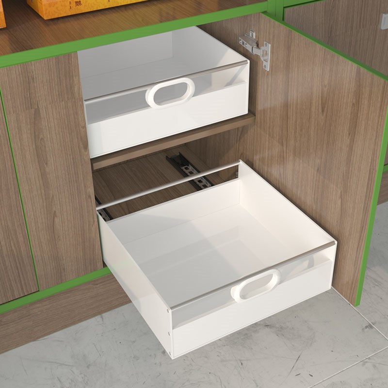 加高收纳托盘柜内改造o自制抽屉带轨道滑轨工具抽拉篮储物盒环保P