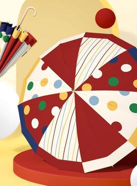 晴FBU韩系高颜值全双自动长柄雨伞加人固加大结实抗风雨两用折叠