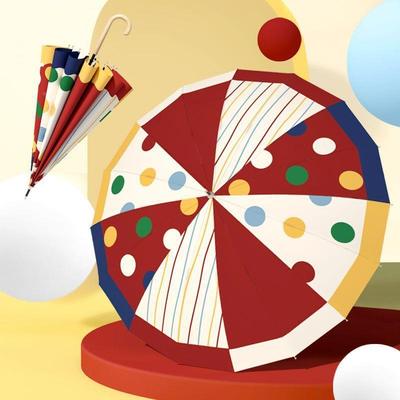 晴FBU韩系高颜值全双自动长柄雨伞加人固加大结实抗风雨两用折叠