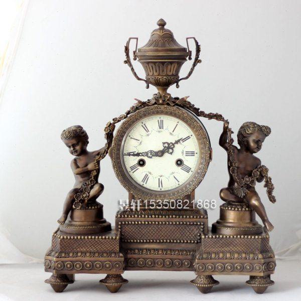 昱轩钟表 欧式纯铜座钟 机械座钟 仿古座钟 铜铸理石座钟嬉戏钟,家居饰品,座钟,淘宝优惠券,粉丝福利购,淘宝优惠卷