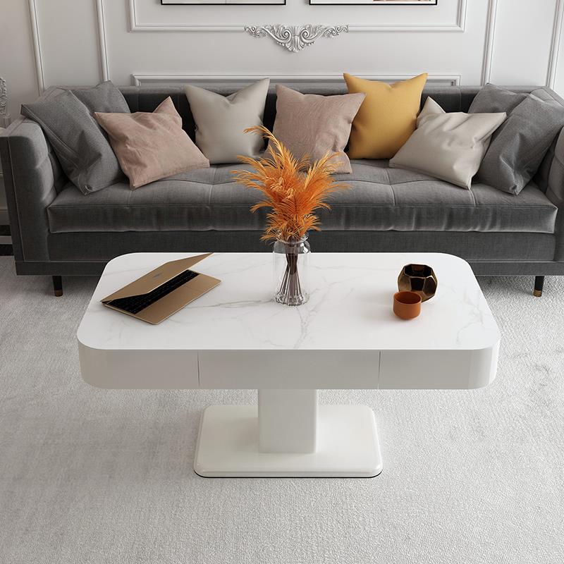 简约电动升降茶几餐桌两用实木智能一体多功能可移动小户型桌自动