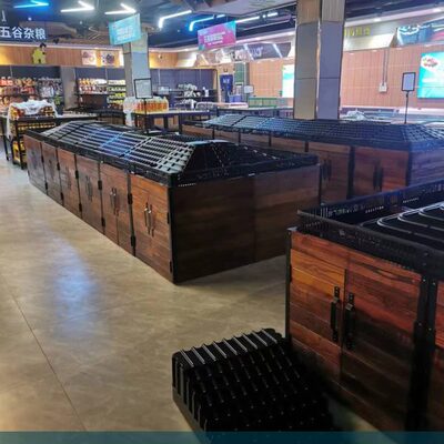 超市生鲜蔬菜垫水果店货架陈列道具假底斜面展示柜塑料堆头阶梯形