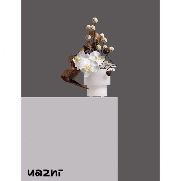 花小只 新中式简约大理石几何白色花器花艺 会所酒店家居桌面摆件,家居饰品,花瓶,淘宝优惠券,粉丝福利购,淘宝优惠卷