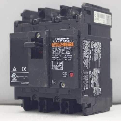 富士/FUJI塑壳断路器100A EA103B三相空气开关