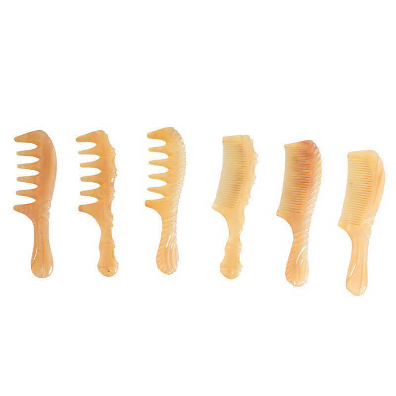 精品绵羊角梳子加厚防静电防脱发家用梳子男女通用头部经络梳
