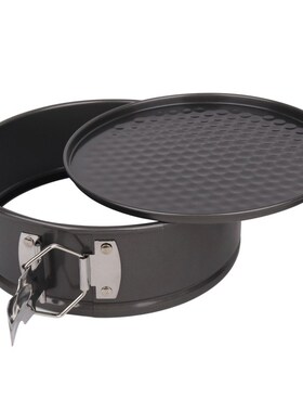 锁扣活底黑灰色不粘蛋糕模具 烘焙模具 圆形带扣蛋糕模