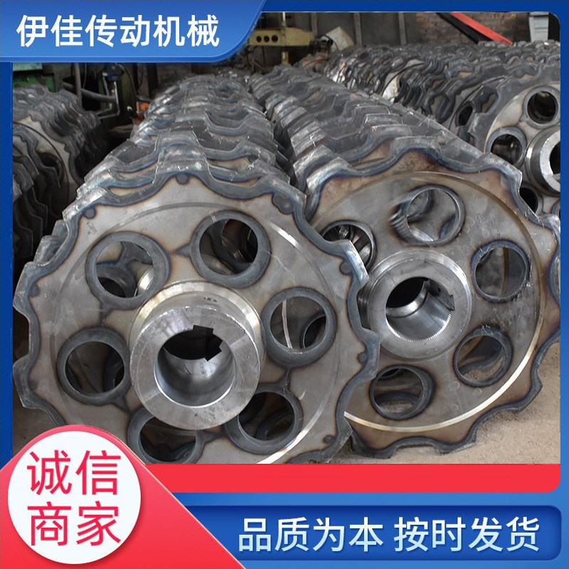 机械配件提升机链轮NE50 双链轮凹槽加工 非标大链轮总成传动齿轮