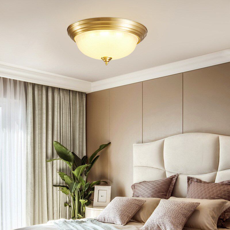 胜铁灯饰厂全铜美式玄关灯 欧式卧室门厅走廊灯具过道楼梯吸顶灯