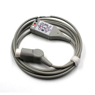 兼容VM4V2412针心电图机干线电缆3引线M1500AM1540C2米