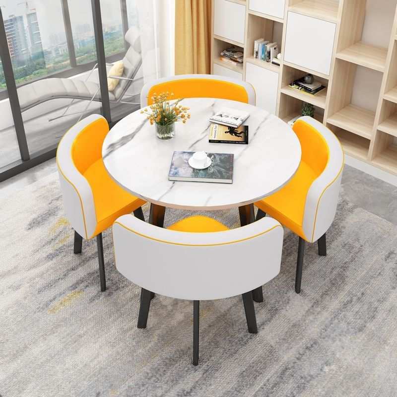 谈判洽谈会客桌椅组合4人休闲创意接待小圆桌简约奶茶甜品店
