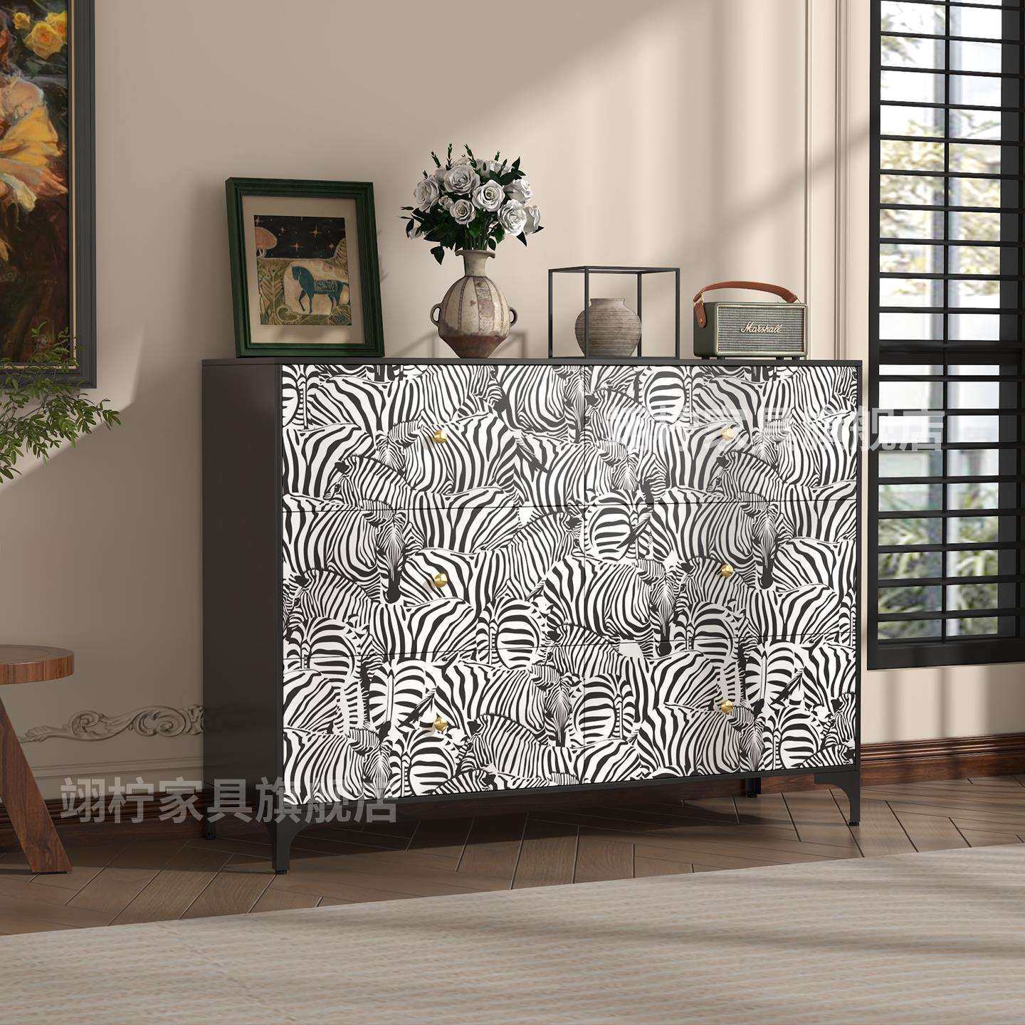 法式中古风钢制斗柜客厅靠墙沙发旁卧室储物柜收纳柜轻奢感,电子元器件市场,其它元器件,淘宝优惠券,粉丝福利购,淘宝优惠卷