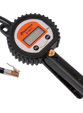 钢盾工具高精度测气充气排气三功能手持式数显轮胎充气表S114013