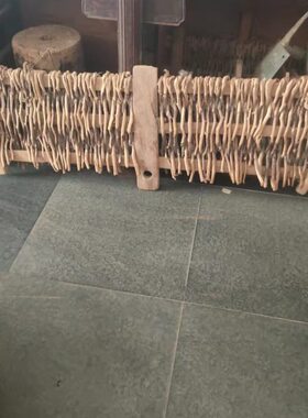 民俗老物件农村怀旧摆件老农具耢木制耢农家乐饭店民宿摆件挂件