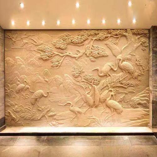 定制砂岩玻璃钢真铜仿铜浮雕山水人物校园中医文化浮雕雕塑