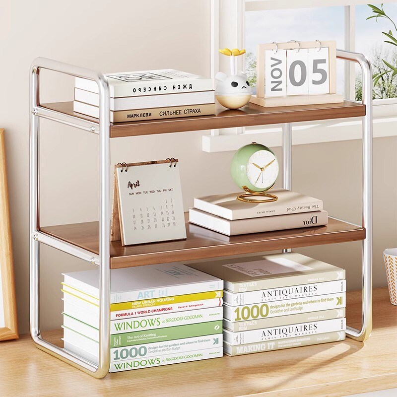 办公桌置物架桌面书架多层简易学生家用卧M室收纳柜工位文件储物