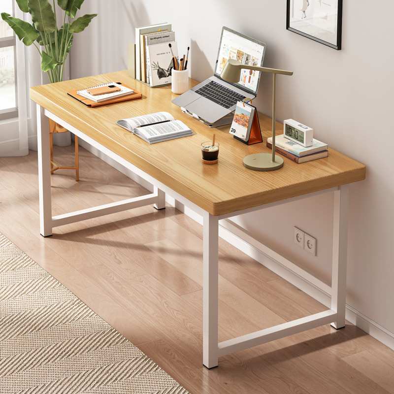 电脑桌台式简约现代卧室书桌家用学生学习写字实木桌子工作台办公