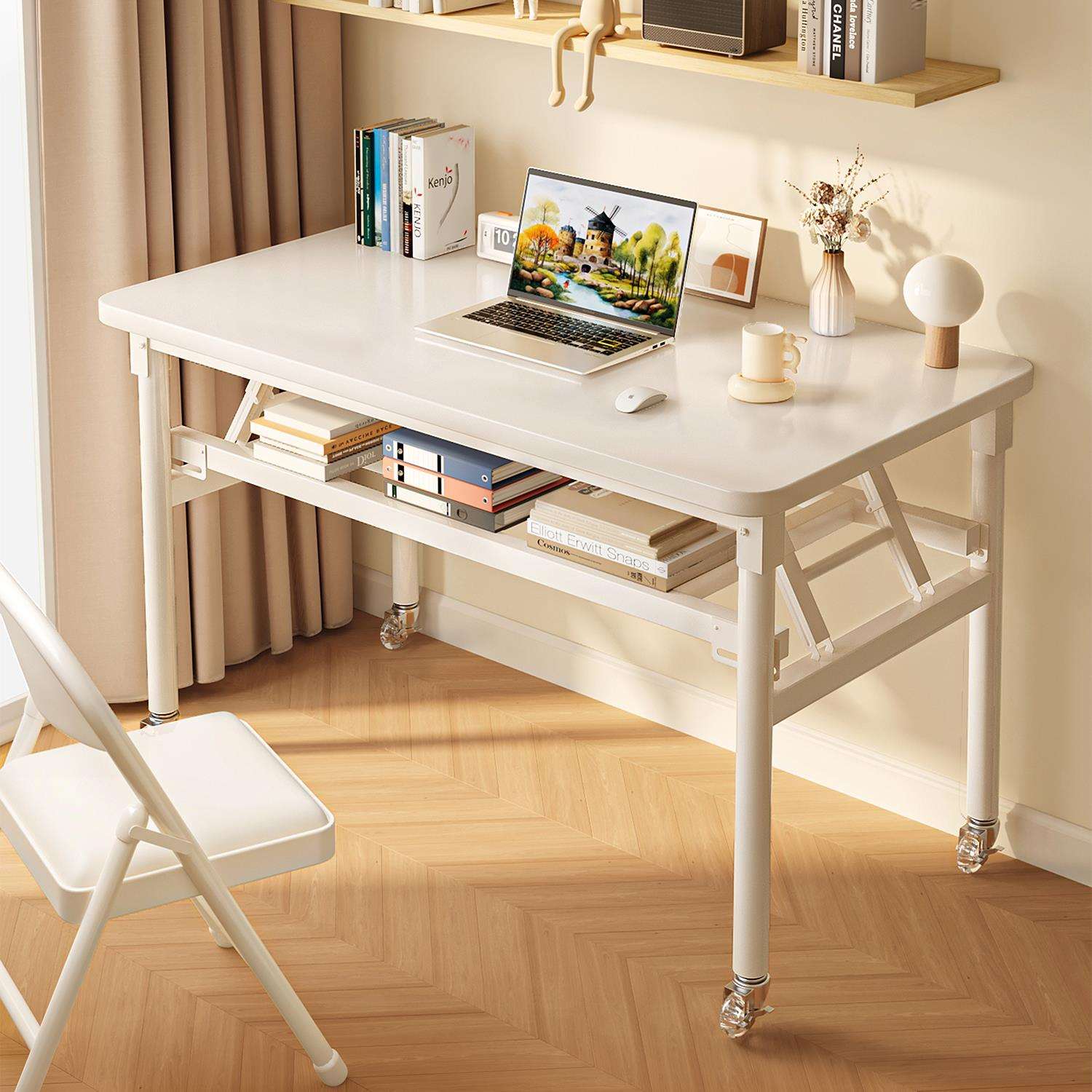 折叠桌子家用可移动电脑桌书桌卧室学生写字桌学习床边桌子工作台