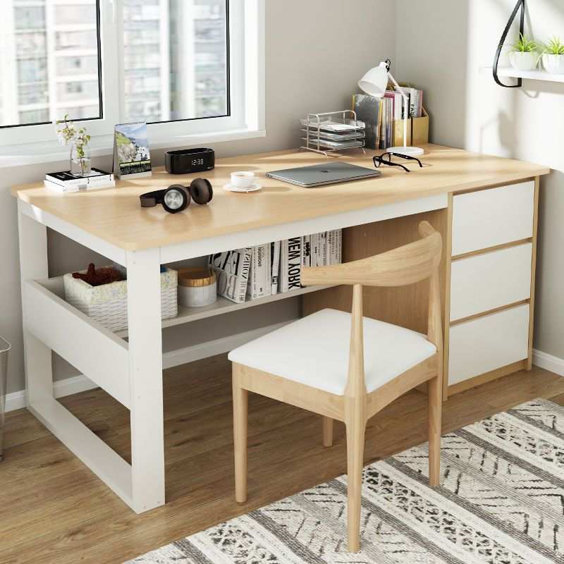 书桌办公室桌子电脑台式桌简约卧室学生经济型写字台卧室写瑞之银