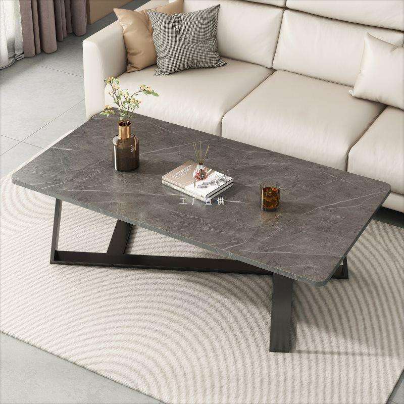 茶几桌客厅家用小户型桌子2025新款办公室岩板轻奢现代感茶桌