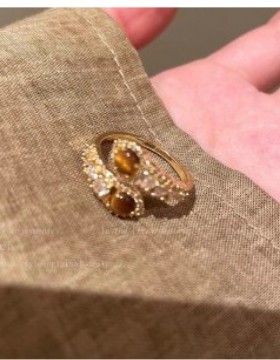 新款美拉德蛇形戒指独特个性设计感复古食指戒轻奢百搭精致