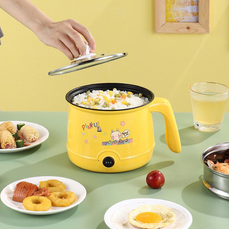 淘气猫多功能不粘智能学生宿舍家用电火锅迷你蒸锅单双人电煮锅(