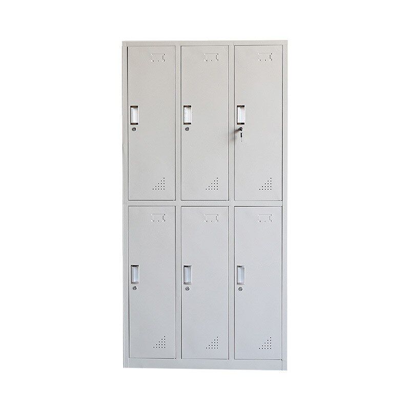 钢制更衣柜员工宿舍四门带锁工衣柜子六门储物收纳柜拆装铁皮柜