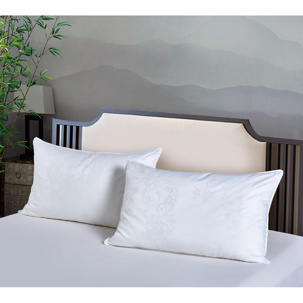 花满园双宫桑蚕长丝枕芯枕头 单人蚕丝枕芯双层透气柔软蚕丝枕头