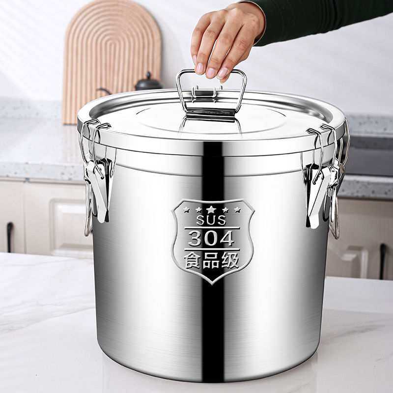 特厚不锈钢米桶商用密封桶防虫防潮米缸家用储米桶汤桶面粉桶油罐,电子元器件市场,其它元器件,淘宝优惠券,粉丝福利购,淘宝优惠卷