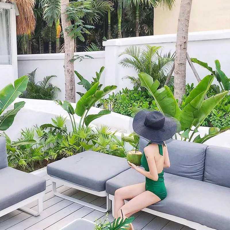 户外休闲庭院沙发铝合金防水防晒阳光房沙发椅阳台室外露台设计师