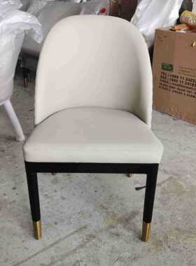 木之里 现代简约餐厅成人可以实木白色木骨架餐椅