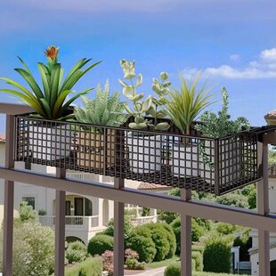 阳台花架置物架窗台挂篮可调节悬挂窗外栏杆多肉花架铁艺花盆托架