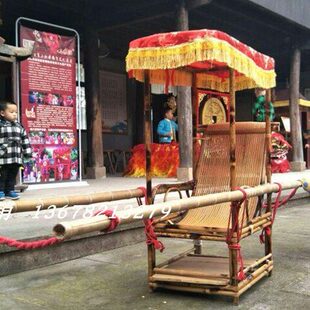 特色竹家具,抬杆 滑竿 轿子 影视道具 婚庆轿子 景区滑竿 抬轿