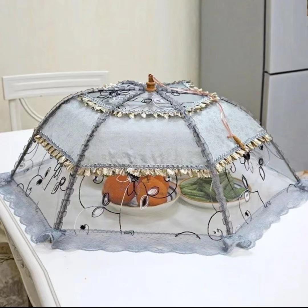 罩菜罩家用可折叠厨房防苍蝇高级剩菜罩食物罩饭菜伞餐桌罩盖菜罩