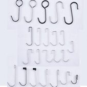 S型勾子套管钩黑色 厨房挂件304不锈钢可活动挂衣钩子s勾 多功能