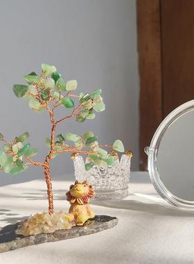 月狮子座玛瑙摆件送朋友闺蜜生日礼物原创