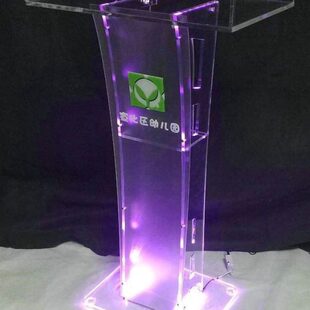 定制组装透明亚克力塑钢讲台开幕庆典活动启动台新闻发布会仪式台