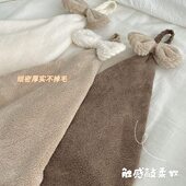 现货速发擦手巾挂式 吸水不掉毛小方巾厨房家用手帕速干搽手巾儿童