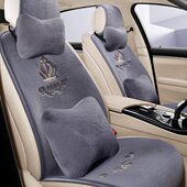 冬季 汽车坐垫短毛绒半包座椅垫仿羊毛保暖座套冬天小蛮腰单片座垫